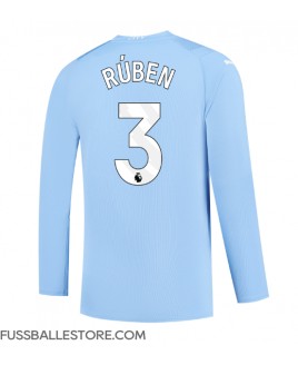 Günstige Manchester City Ruben Dias #3 Heimtrikot 2023-24 Langarm
